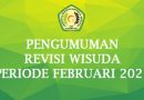 Pengumuman Revisi Wisuda Periode Februari 2021
