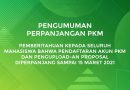 Sosialisasi PKM Tahun 2021