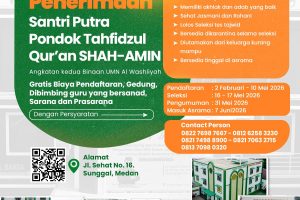 Penerimaan Santri Putri Tahfidz Shah Amin 2026